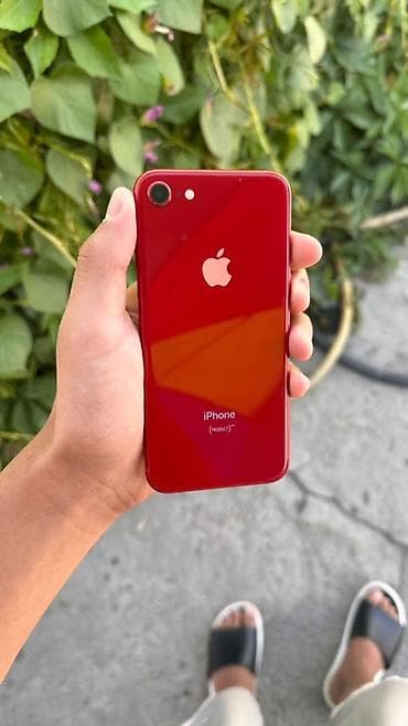 IPhone 8, Б/у, 64 ГБ, Красный, Зарядное устройство, 72 % — 1