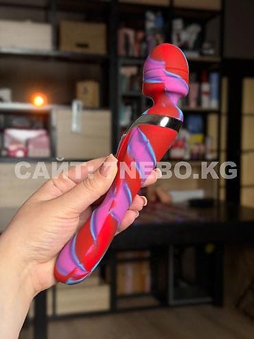 Двусторонний розовый вибромассажер в виде микрофона Beja my scepter 