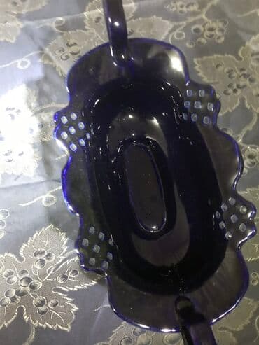 ваза конфетница: Ваза конфетница, 10 на 20 см. кобальт, состояние отличное 850 сом — 5