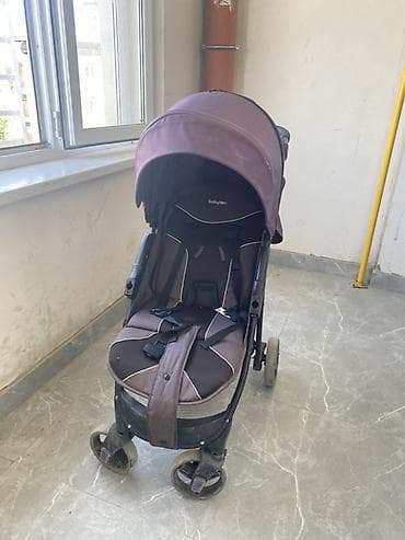 benebaby d100: Коляска, Другой бренд, цвет - Фиолетовый, Б/у — 1