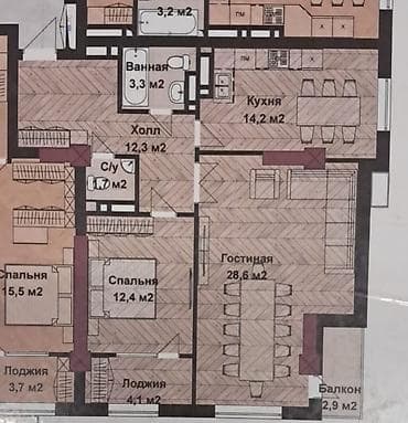 2 8: 2 комнаты, 80 м², Элитка, 5 этаж, Готовая ПСО (под самоотделку) — 9