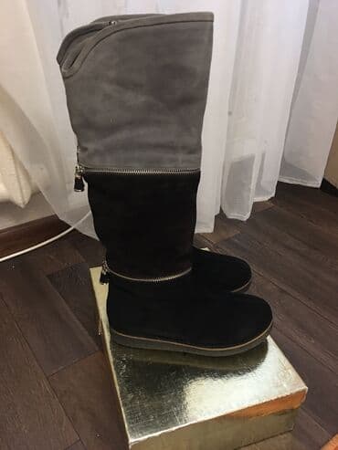 сапоги зимние женские натуральная кожа натуральный мех распродажа: Өтүктөр, 36, Marco Tozzi, Жаңы, түсү - Кара, Өзү алып кетүү — 1
