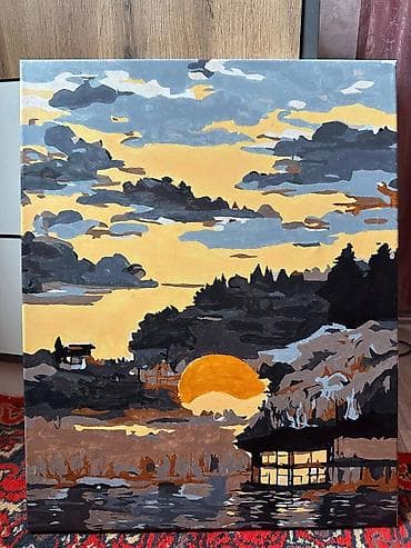 патстафка телевизор: Картина «Закат у озера» — акрил на холсте на подрамнике. - Сюжет — 1