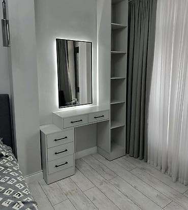 кансоль: Туалетный столик, С зеркалом, цвет - Белый, ЛДСП — 3