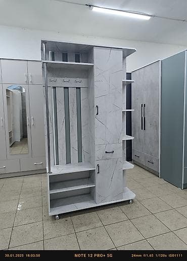 Гарнитур для прихожей, Новый, Шкаф, Трюмо, Зеркало, ДСП, Бесплатная доставка, цвет - Белый