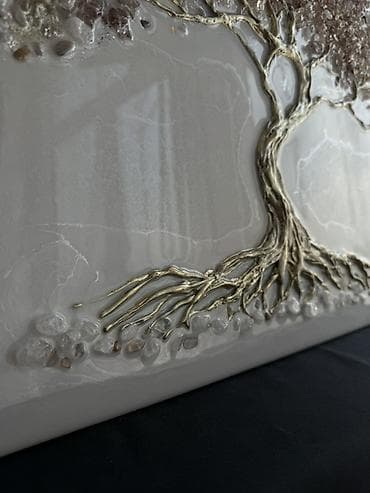 Декор жана интерьер: Объёмная картина «Дерево Изобилия » в технике resin art. - Основа — 5