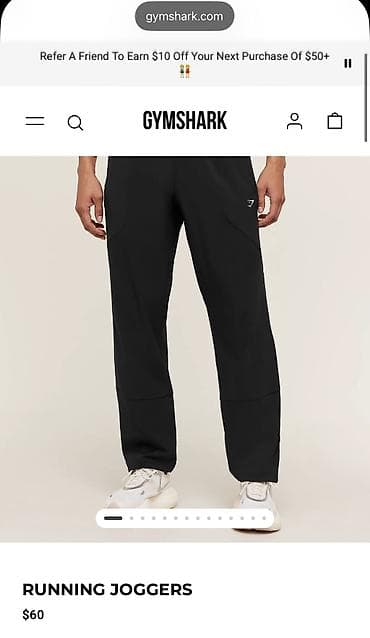 одежд: Gymshark Running Joggers XL Black 🖤 Новые спортивные джоггеры — 9
