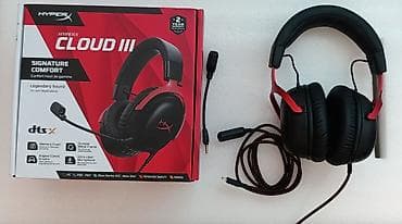 колонки и динамики: Проводные гарнитуры, HyperX, Б/у, цвет - Черный — 1