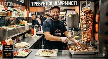 работа за рубежом для кыргызстанцев 2025: В нашу сеть быстрого питания требуется шаурмист парень возраст от 18 — 1