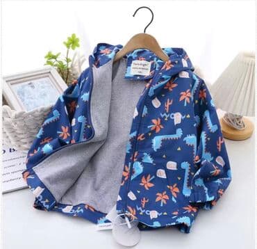 куртка рубашка: Двухслойная куртка с рисунком динозавра осень- весна 2024 — 1