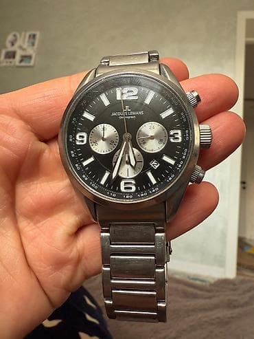 бижутерия дордой: Классикалык сааттар саат, Jacques Lemans, Германия, Суу өткөрбөөчү, Эркектердики — 1