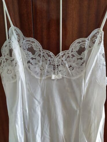 белая ночная сорочка: Пеньюар, Вискоза, Средняя модель, Германия — 8