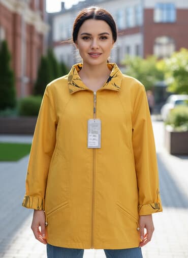 спортивное оборудование: Женская легкая куртка-жакет YLaan (размер 5XL на бирке). - Материал — 1