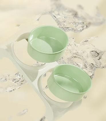 миски для животных: Двойная миска для кошек и собак на подставке с наклоном 15° - — 4