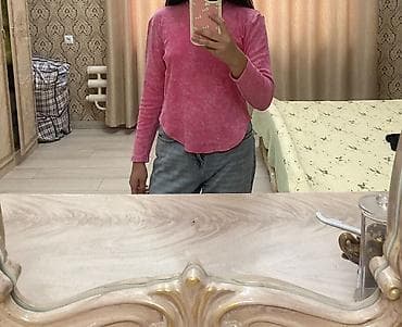 Лонгслив, цвет - Розовый, S, M