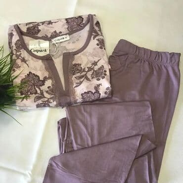 белая ночная сорочка: Пижама, Хлопок, Турция, XL, 2XL, 3XL — 4