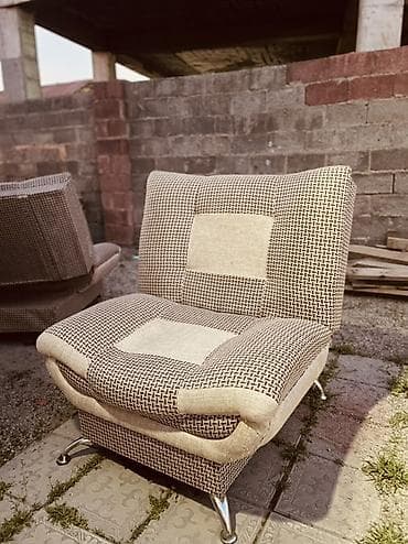 Комплект мягкой мебели, цвет - Коричневый