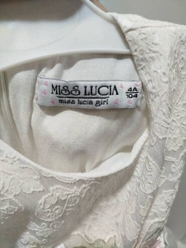 детское белое платье: Детское платье, цвет - Белый, Б/у — 6