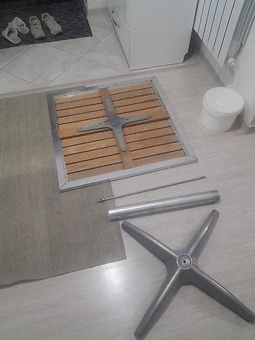 Уличный/кафейный стол квадратный, разборный - Столешница: планки из