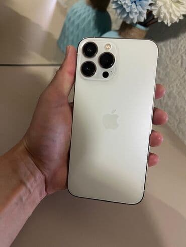 IPhone 13 Pro Max, Б/у, 128 ГБ, Серебристый, Коробка, 87 %