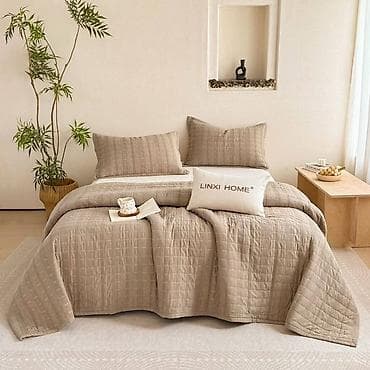 Комплекты постельного белья: Стеганый комплект для спальни LINXI HOME из 100% вареного хлопка — 2