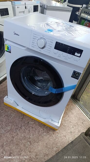 android 2din: Кир жуучу машина Midea, Жаңы, Автомат, 9 кг чейин, Компакттуу — 5