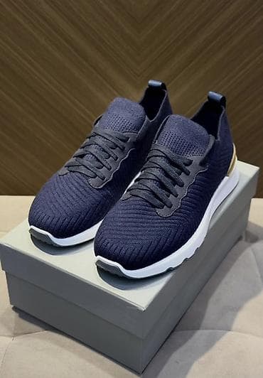 nike react: Кроссовки Brunello Cucinelli, темно‑синие - Верх: трикотажный knit с — 1