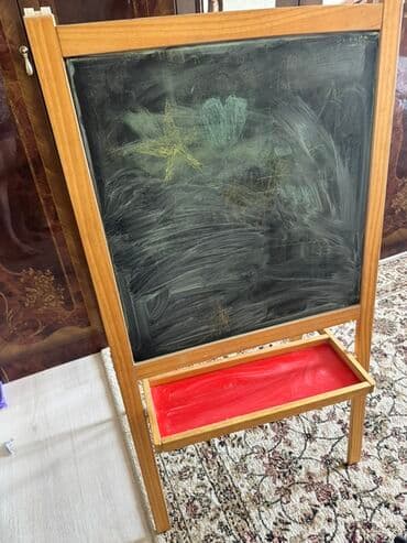 для хранения игрушек: Двусторонний детский мольберт из дерева ИКЕА ikea с доской для — 2