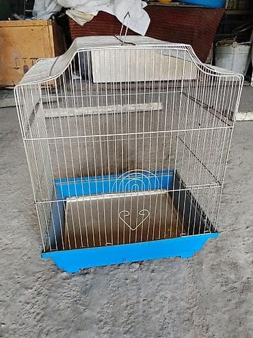 Үй жаныбарлары: Клетка для птиц с поддоном - Материал: металлическая решётка с — 1