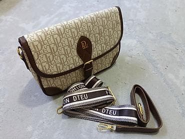 кожа сумки: Сумка-кроссбоди DTEU (логотип DL) с монограммным принтом - Материал — 3