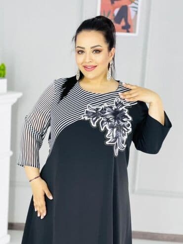 детские платья из шифона: Платья. шифон с цветком. размеры большие: 54/56. Есть платная — 3