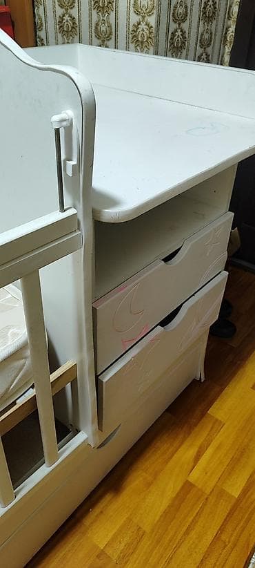 пеленальный: Детская кровать трансформер, Другой тип, цвет - Белый — 2