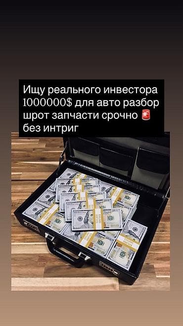 Ищу инвестора: необходимы инвестиции 1 000 000 $ для проекта по at lalafo.kg Ищу инвестора: необходимы инвестиции 1 000 000 $ для проекта по