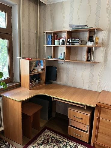 угль: Комплект офисной мебели, Б/у, Стул, Комод, Тумба, ДСП, Самовывоз, цвет - Коричневый — 4