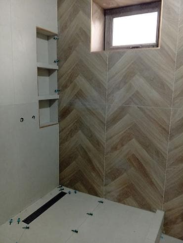 Жасалгалоочу жумуштар: Отделка ванных комнат и душевых «под ключ» Профессиональная укладка — 2