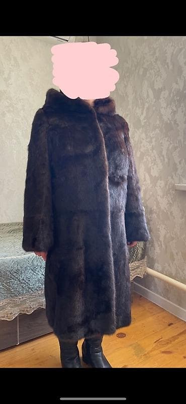 Личные вещи: Шуба, Норка, По колено, С капюшоном, XL — 1
