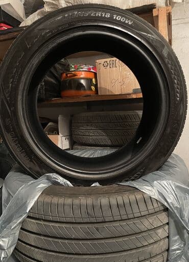 шины на камаз без камерка: Шины 245 / 45 / R 18, Лето, Б/у, Комплект, Легковые, Корея, Kumho — 1