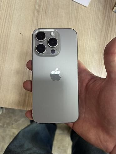 IPhone 15 Pro, Б/у, 256 ГБ, Серебристый, 100 %