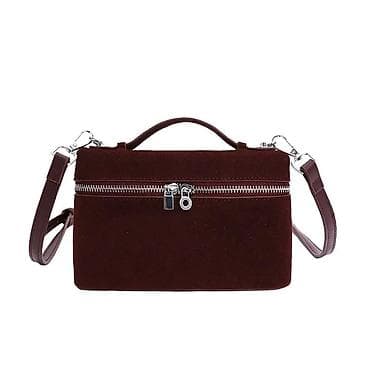 Классическая сумка, Материал: Бархат, Застежка на молнии, Женские, Новый