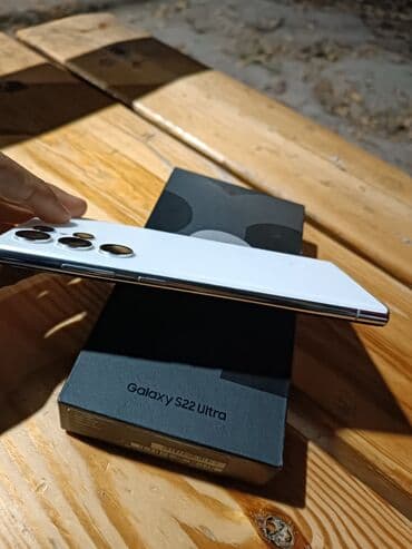 комп манитор: Samsung Galaxy S22 Ultra, Колдонулган, 256 ГБ, түсү - Ак — 2