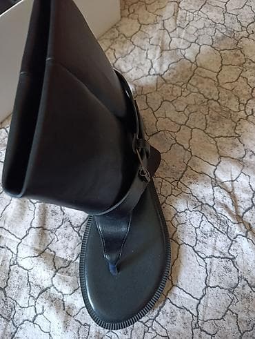 обувь из италии: Женские сандалии/сланцы с высоким голенищем - Цвет: черный - Формат — 1