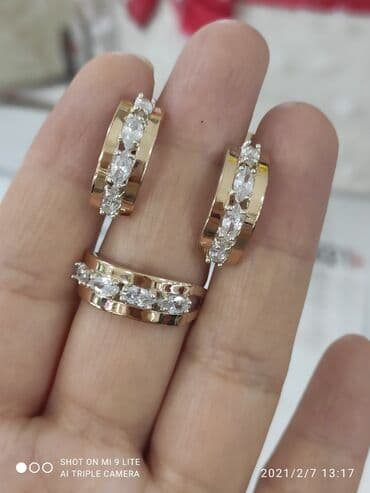 свадебные платья от производителя: Набор украшений, Проба 925, Женские, Новый — 5