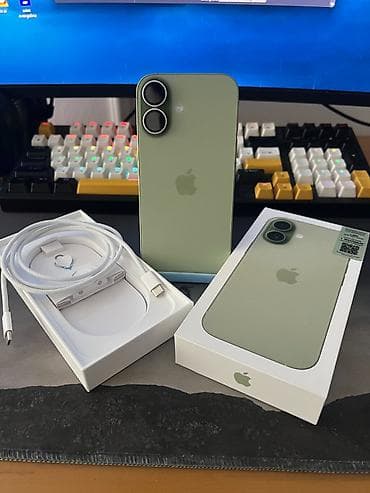 доставка зарядки для айфона: IPhone 17, Б/у, 256 ГБ, Зеленый, Зарядное устройство, Защитное стекло, Кабель, 100 % — 4