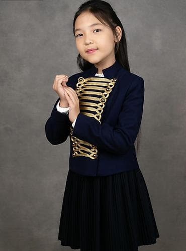 школьные пиджаки: Школьная форма, цвет - Синий, Б/у — 3