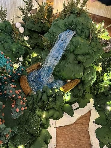 пейзаж рисунок: Авторский макет «Горный парк с подсветкой» - Большой диорама-комплекс — 2