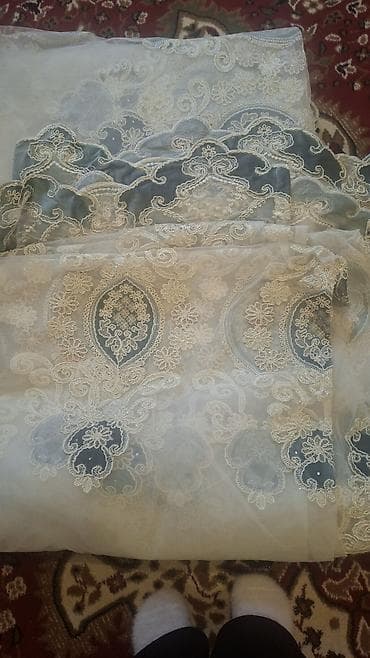 шторы кофейно молочного цвета: Комплект штор, С тюлем в комплекте, Готовое изделие, Для зала — 2