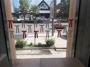 самоклейки для мебели: Самоклеящиеся интерьерные наклейки на стекло «Табуреты» - Декор для — 2