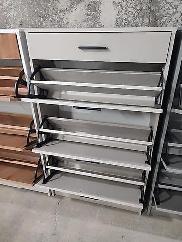 стол раскладушка: Тумба и подставка для обуви, Другой материал, цвет - Серый — 6