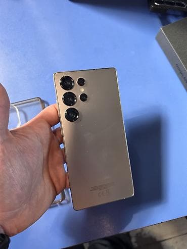 Уюлдук телефондор жана аксессуарлар: Samsung Galaxy S25 Ultra, Колдонулган, 256 ГБ, түсү - Саргыч боз, 2 SIM — 4