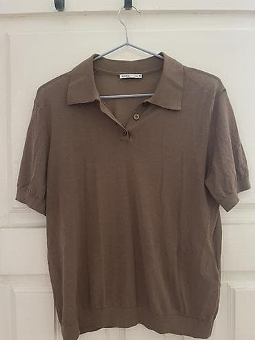 кийим: Поло O’STIN, размер M. - Цвет: коричневый (кофейный). - Классический — 1